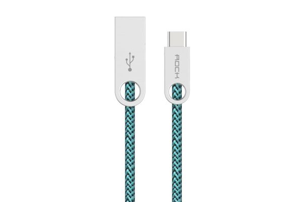 Кабель USB to USB-C Rock round cable 1m